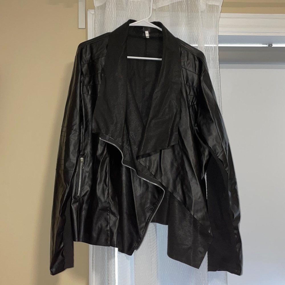 Plus Size Leather Jacket